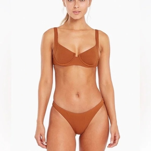 Vitamin A Other - New! Vitamin A Chai Brown Eco Ribbed Fabric Demi Madori 31028